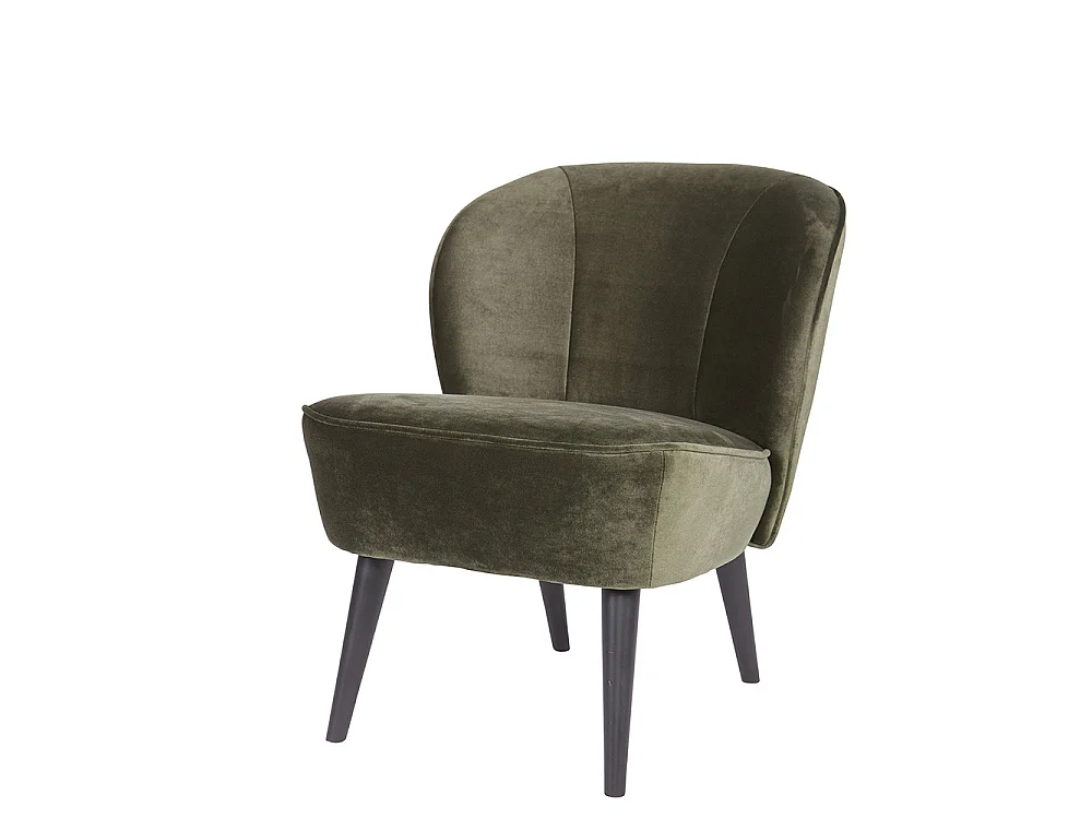 Fauteuil en velours SARA
