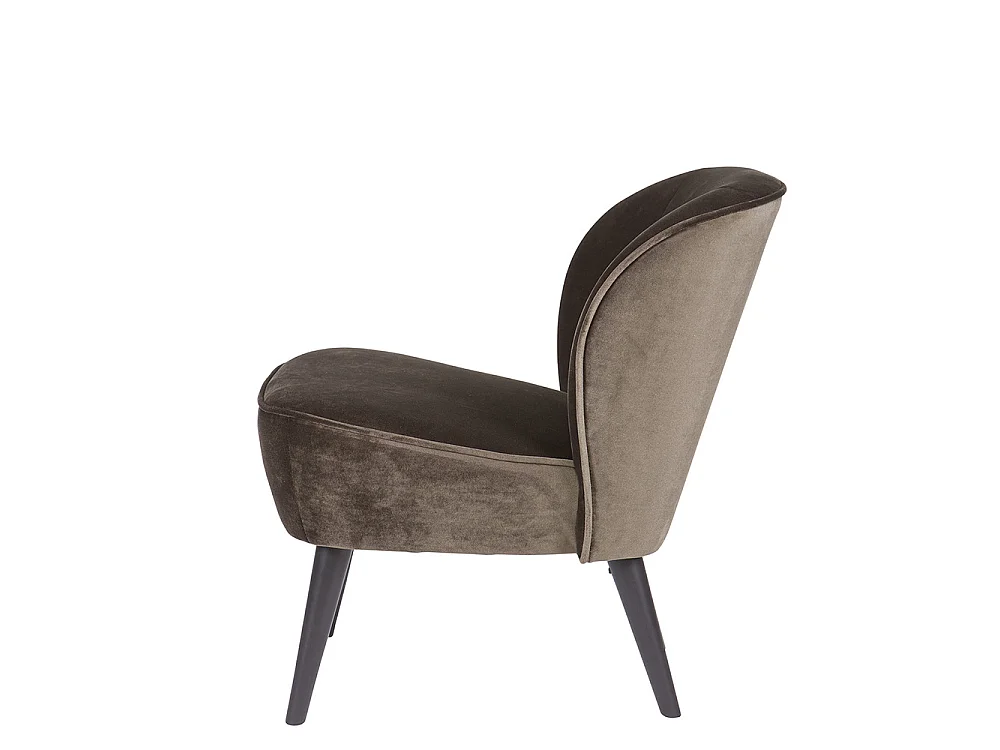 Fauteuil en velours SARA