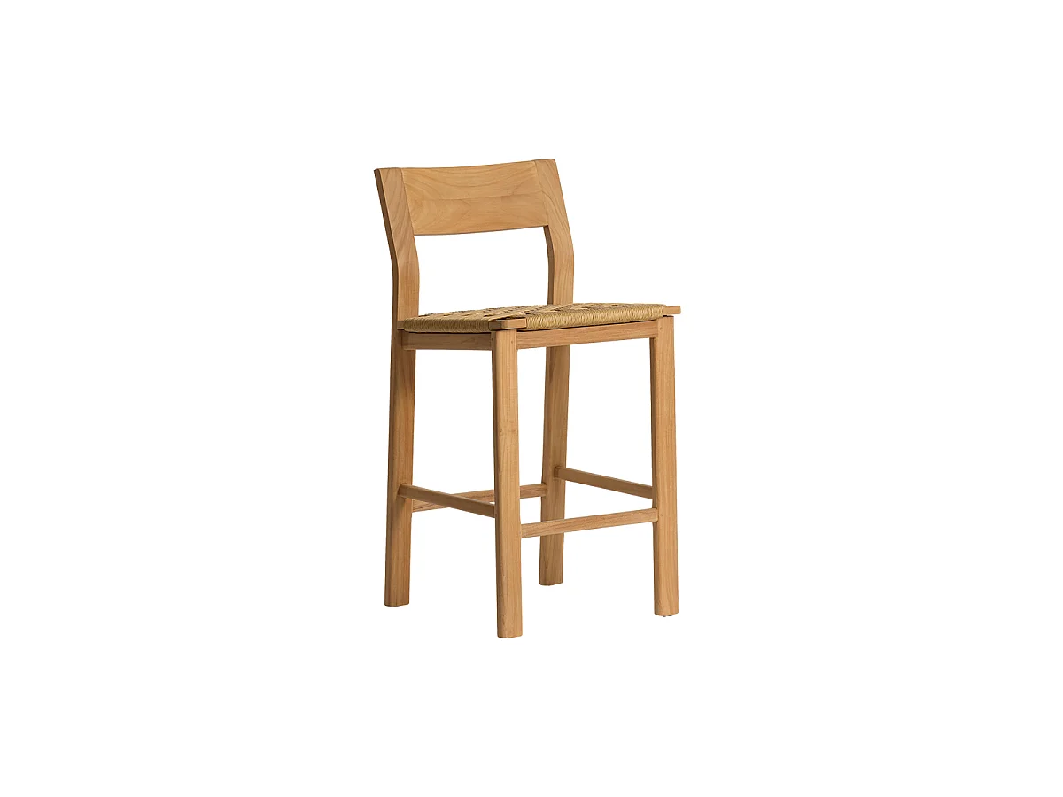 Chaise de bar de jardin en teck