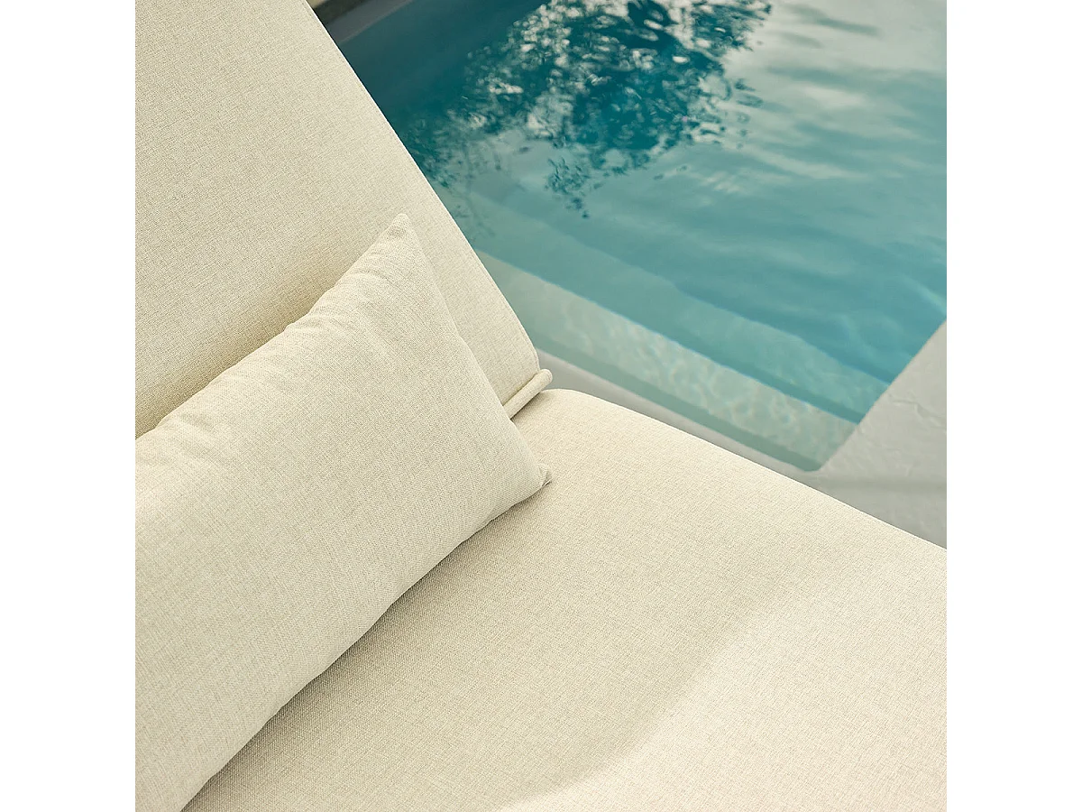 Bain de soleil en aluminium kaki