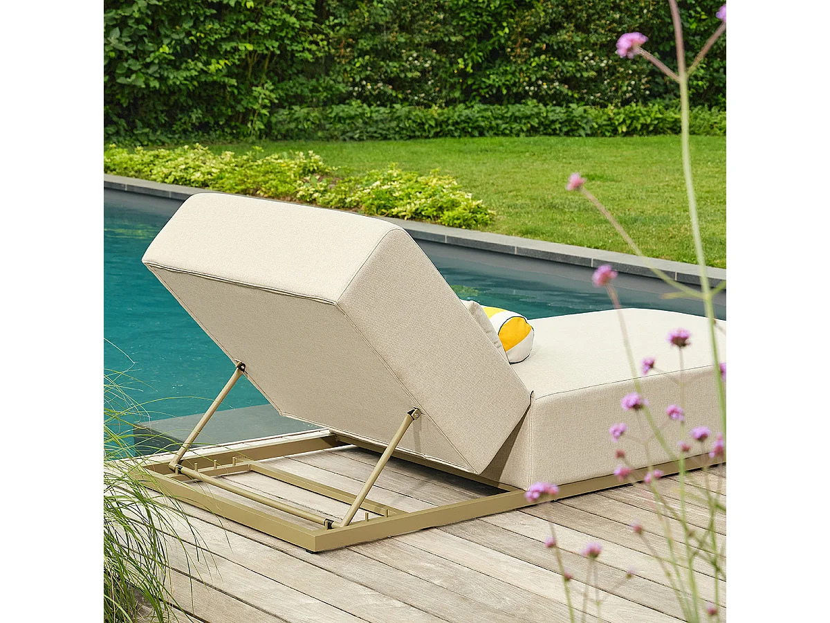 Bain de soleil en aluminium kaki