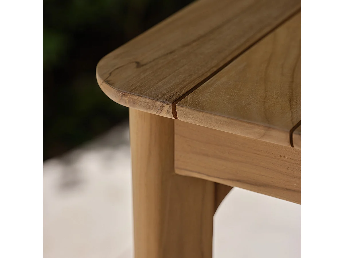 Table haute de jardin en teck 4 pers.