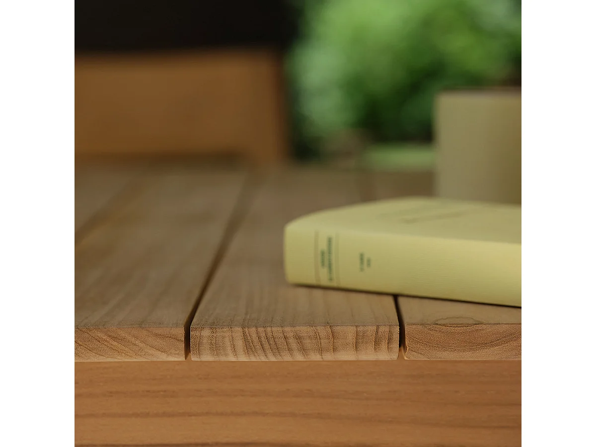 Table haute de jardin en teck 4 pers.