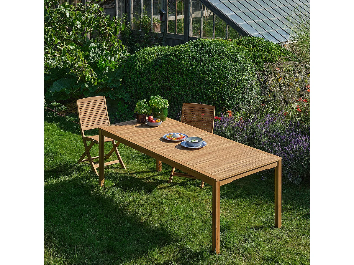 Table de jardin en acacia massif 200 cm