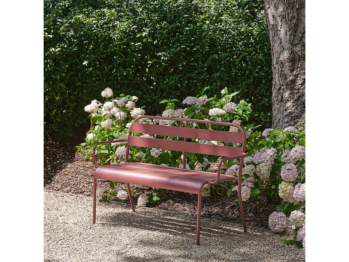 Banc de jardin en aluminium 2 places