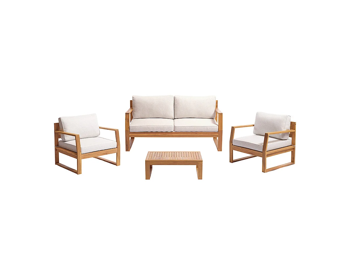 Set da giardino in acacia massiccia