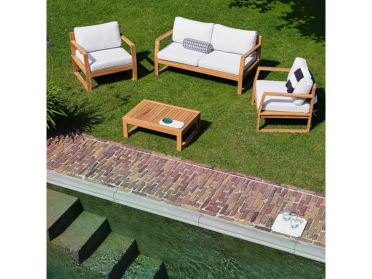 Set da giardino in acacia massiccia