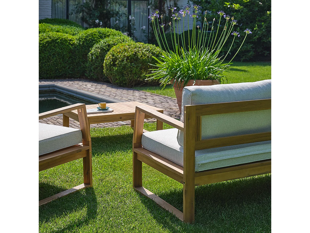 Set da giardino in acacia massiccia