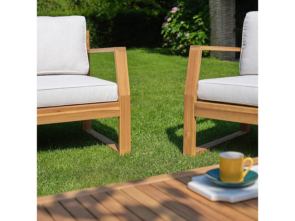 Set da giardino in acacia massiccia