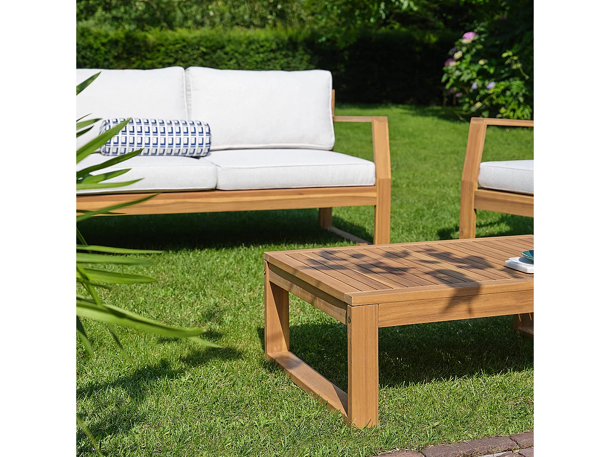 Set da giardino in acacia massiccia