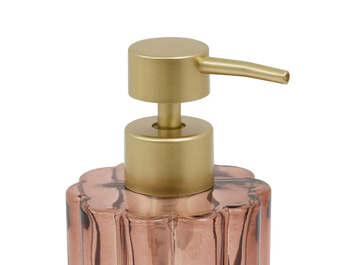 Distributeur de Savon en Verre "Floréa" 18cm Ambre