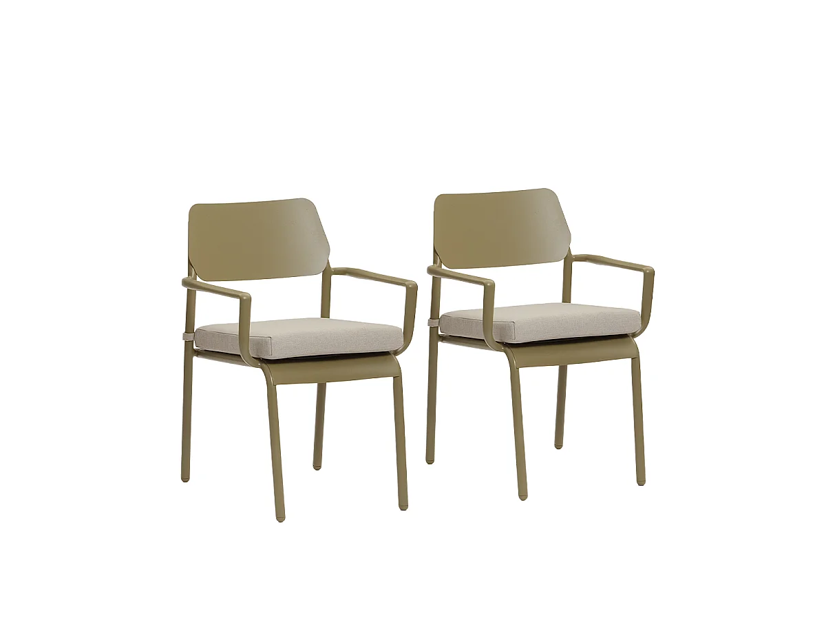Fauteuil de jardin en aluminium et tissu