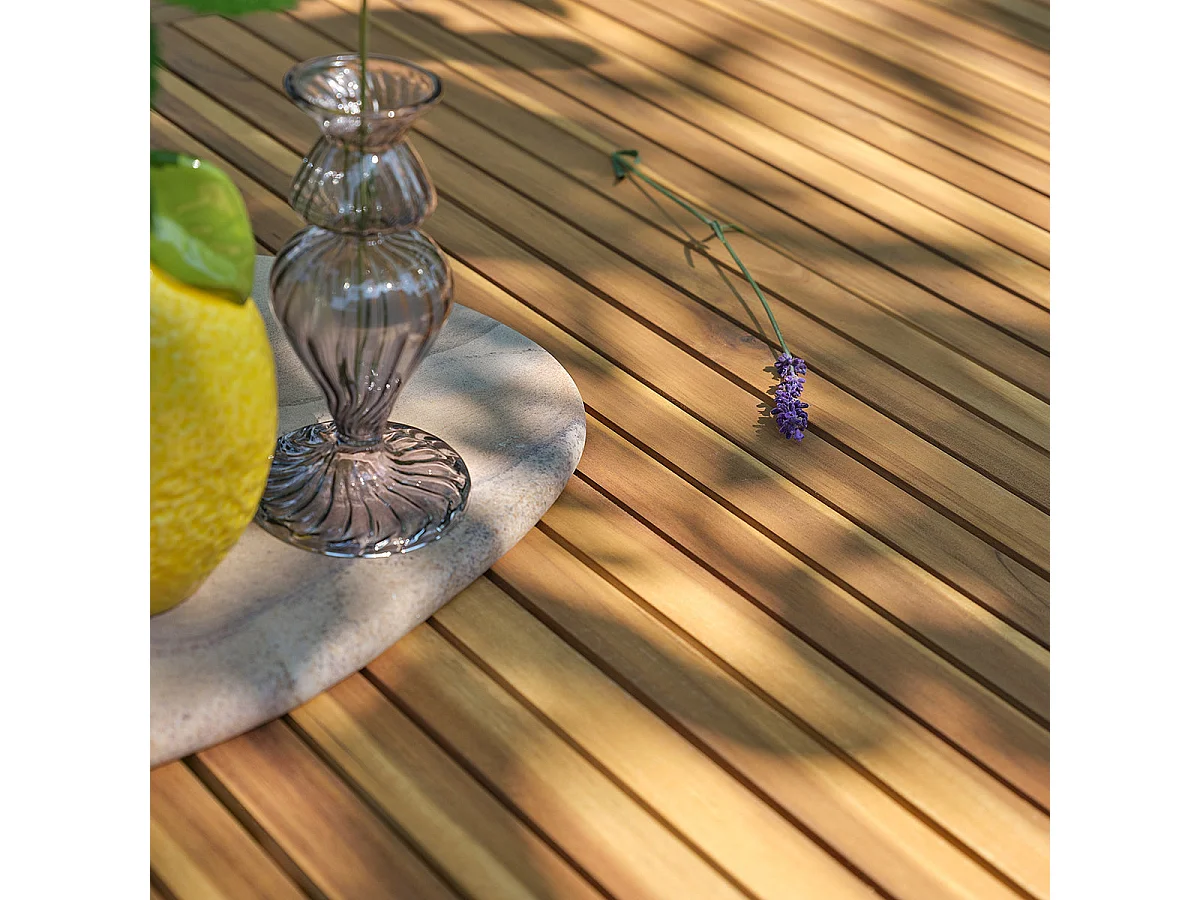 Table de jardin en acacia massif 150 cm