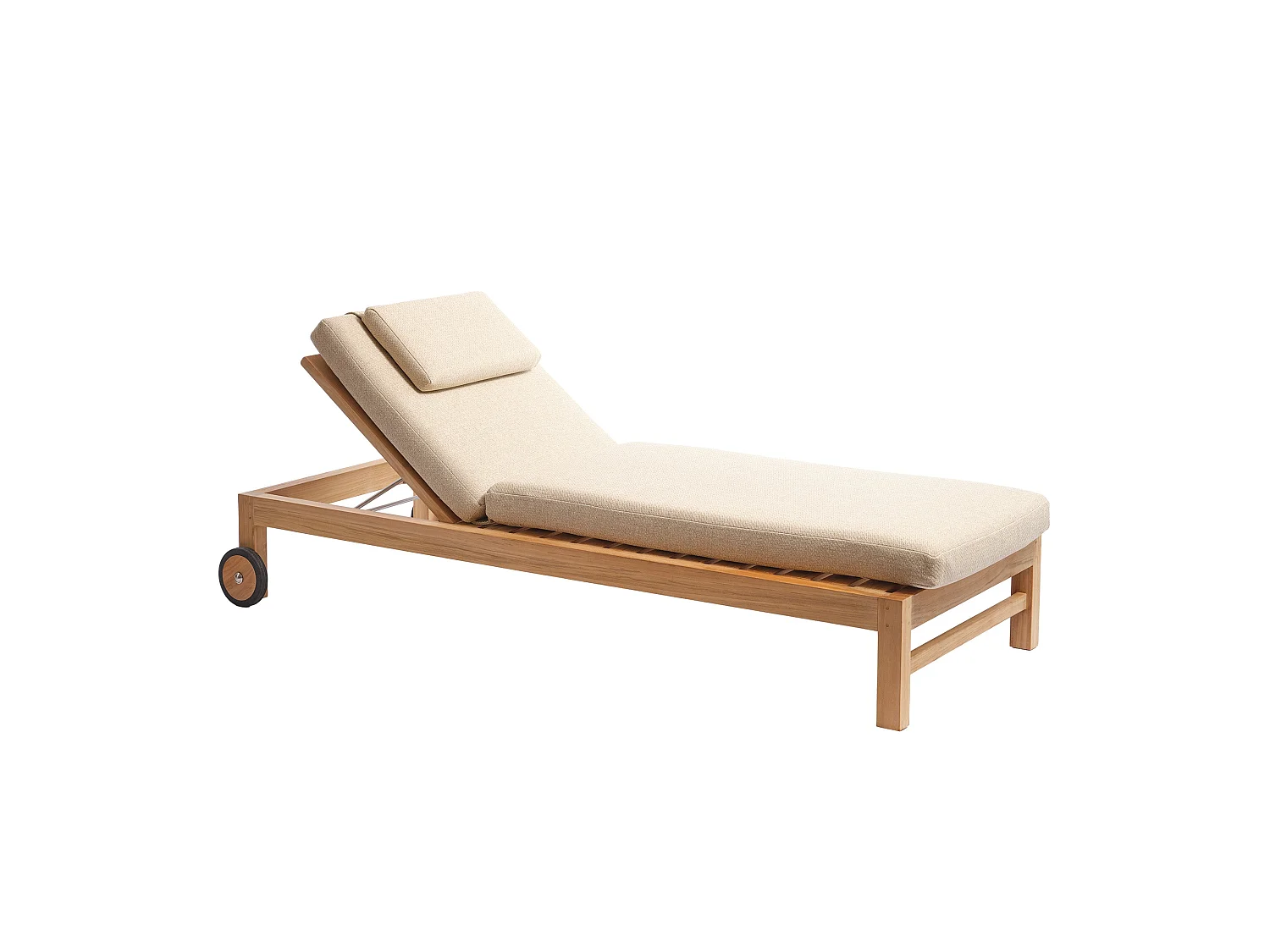 Lettino prendisole in teak massiccio