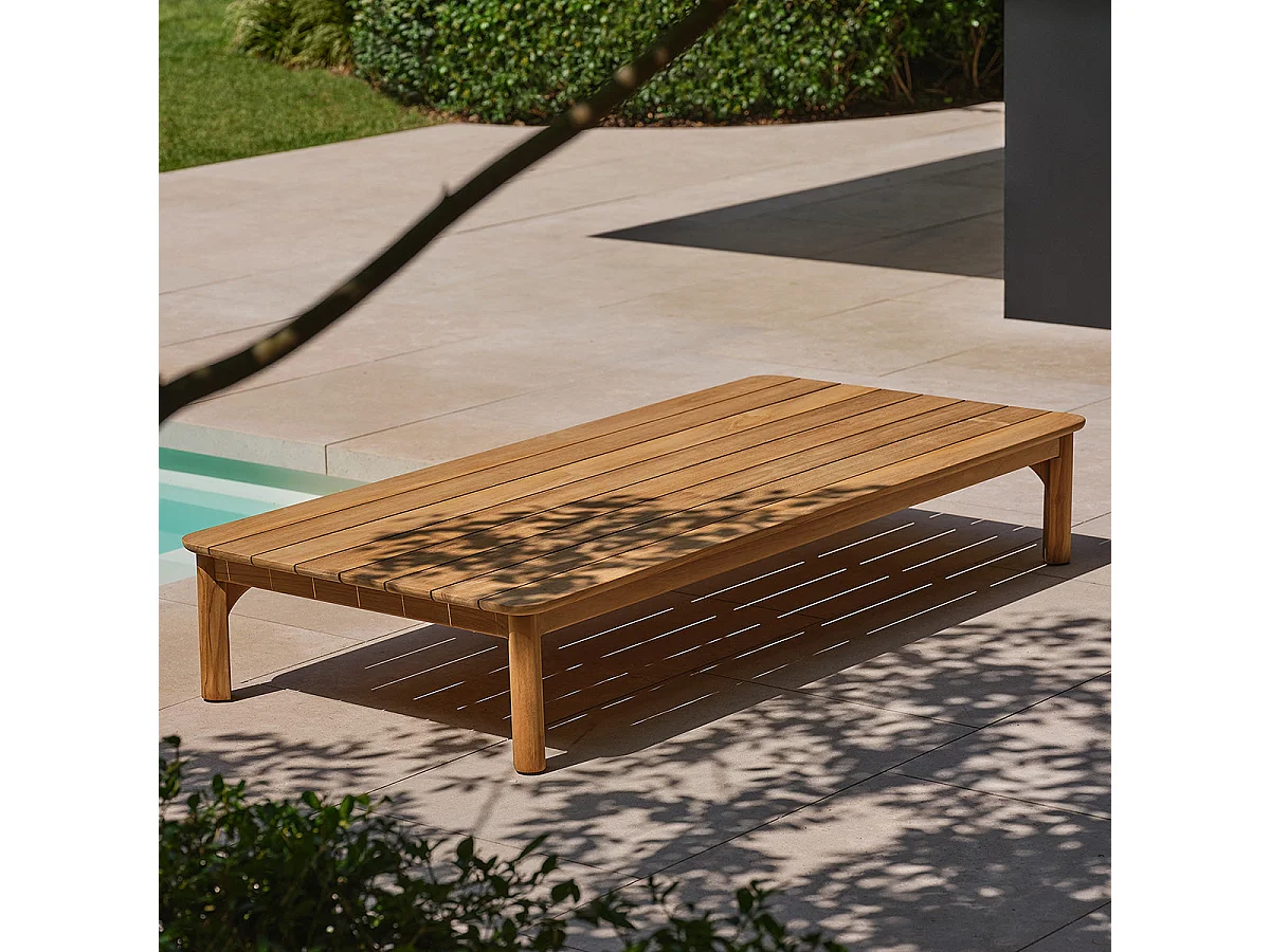 Tavolino da giardino in teak