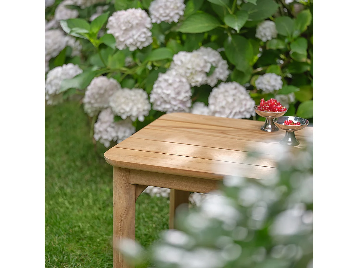 Tavolino da giardino in teak