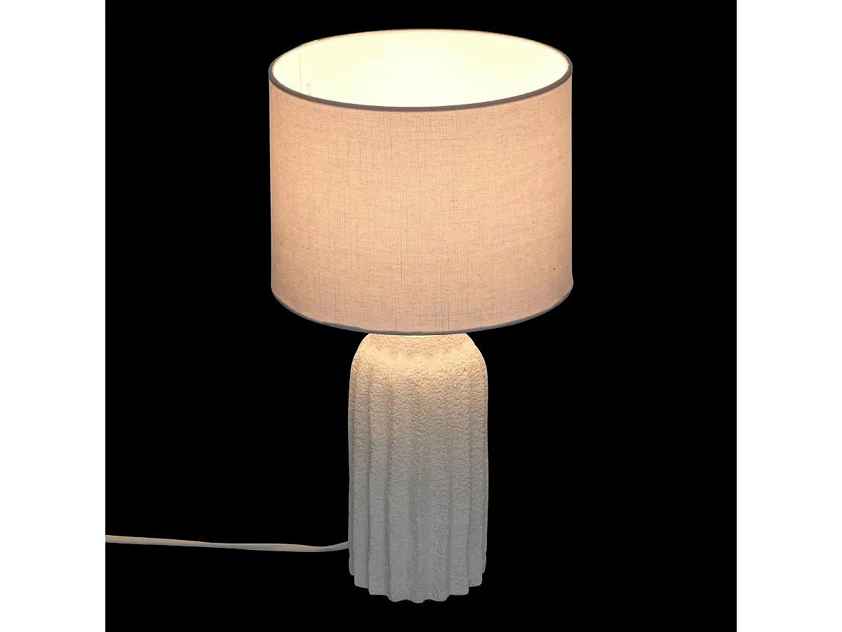 Lampe à Poser en Béton "Fernan" 36cm Blanc