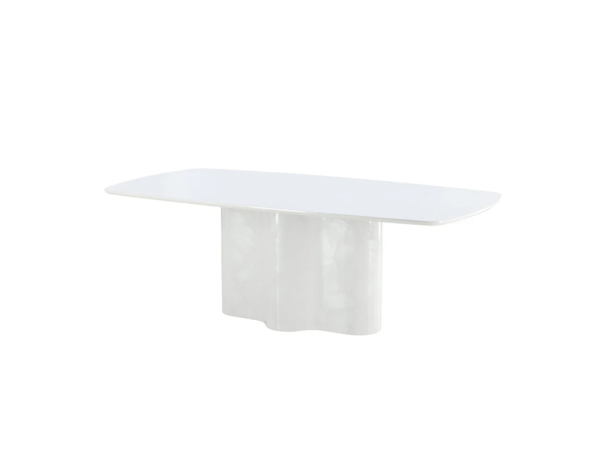 Table à Manger Design "Väddö" 220cm Blanc