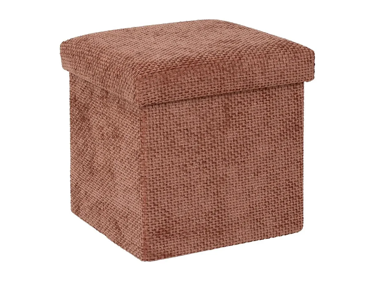 Pouf Coffre Pliable "Velvy" 31cm Terracotta