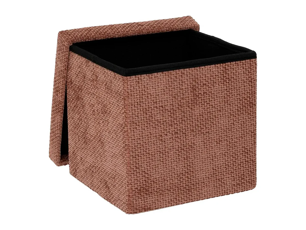 Pouf Coffre Pliable "Velvy" 31cm Terracotta