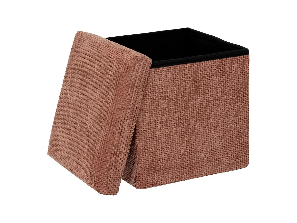 Pouf Coffre Pliable "Velvy" 31cm Terracotta