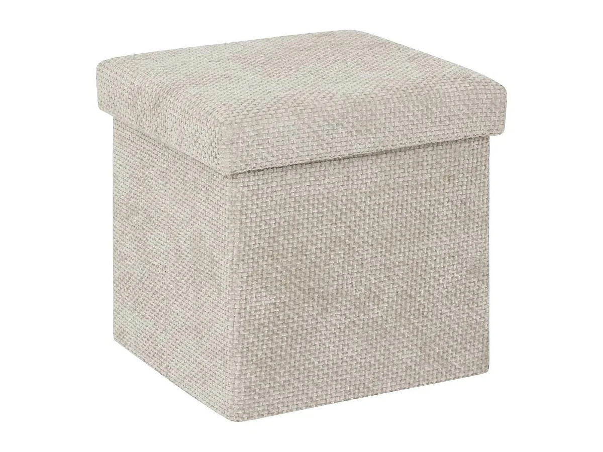 Pouf Coffre Pliable "Velvy" 31cm Beige