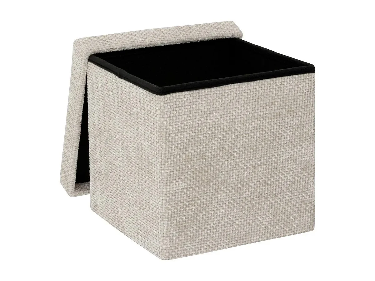 Pouf Coffre Pliable "Velvy" 31cm Beige