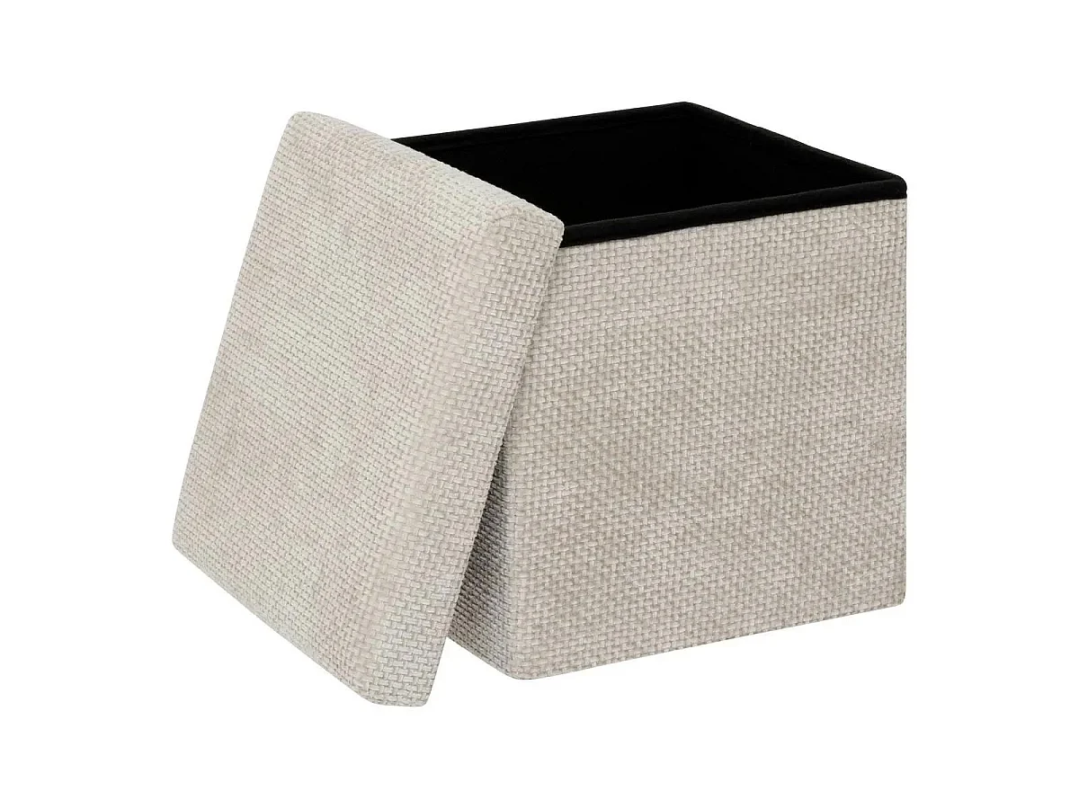 Pouf Coffre Pliable "Velvy" 31cm Beige