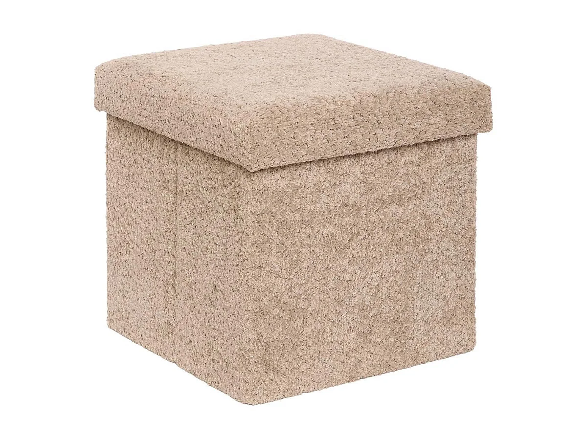 Pouf Coffre Pliable "Soana" 38cm Taupe
