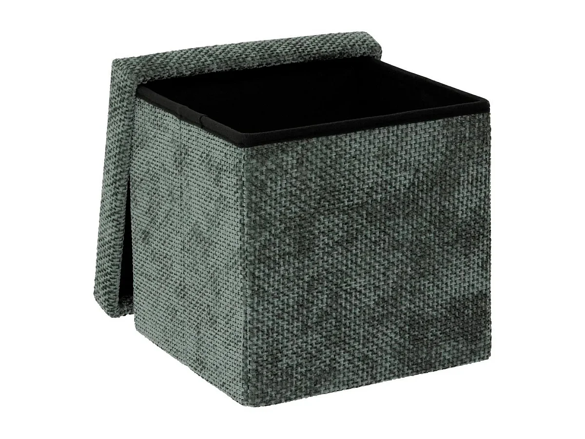 Pouf Coffre Pliable "Velvy" 31cm Vert Foncé