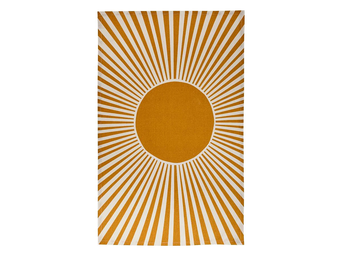 Lot de 3 Torchons de Cuisine "Solaris" 45x70cm Ocre