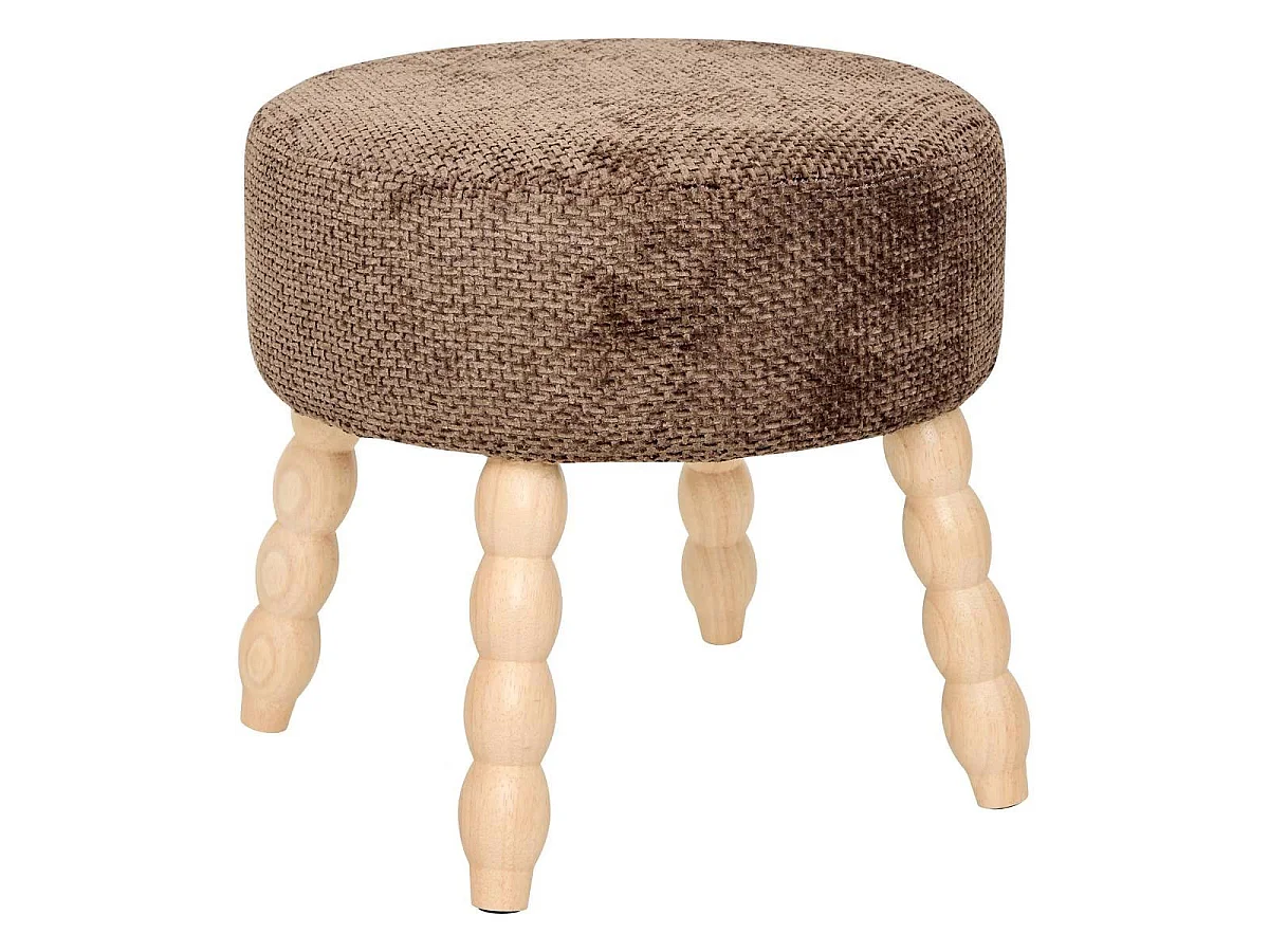 Tabouret d'Appoint Chenille "Spolo" 39cm Tonka