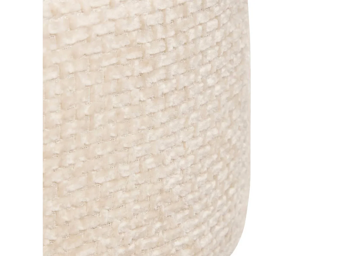 Tabouret d'Appoint Chenille "Spolo" 39cm Blanc