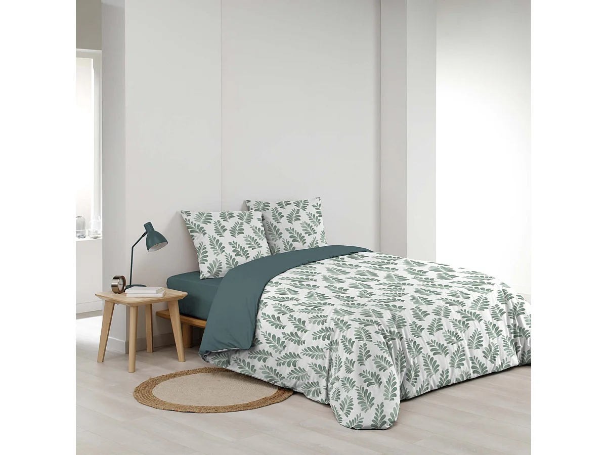 Parure de Lit 3 Pièces "Aqualis" 240x220cm Vert