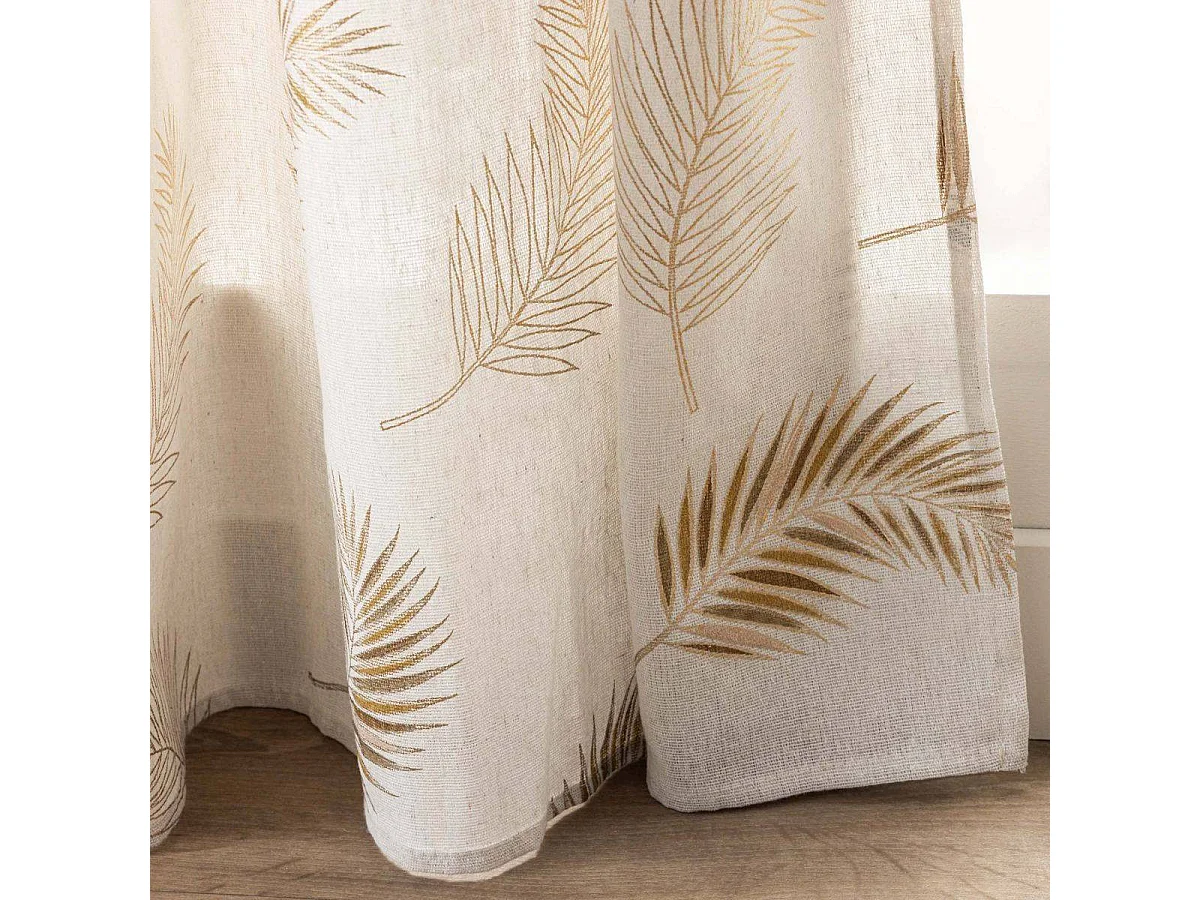 Rideau à Œillets "Isadora" 140x240cm Beige & Ocre