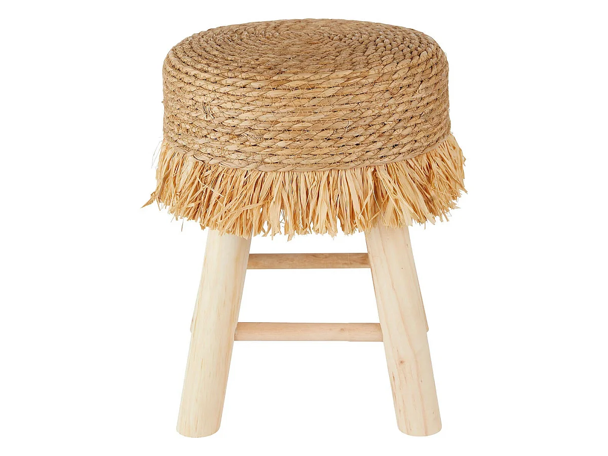 Tabouret d'Appoint Rond "Gimpo" 40cm Naturel