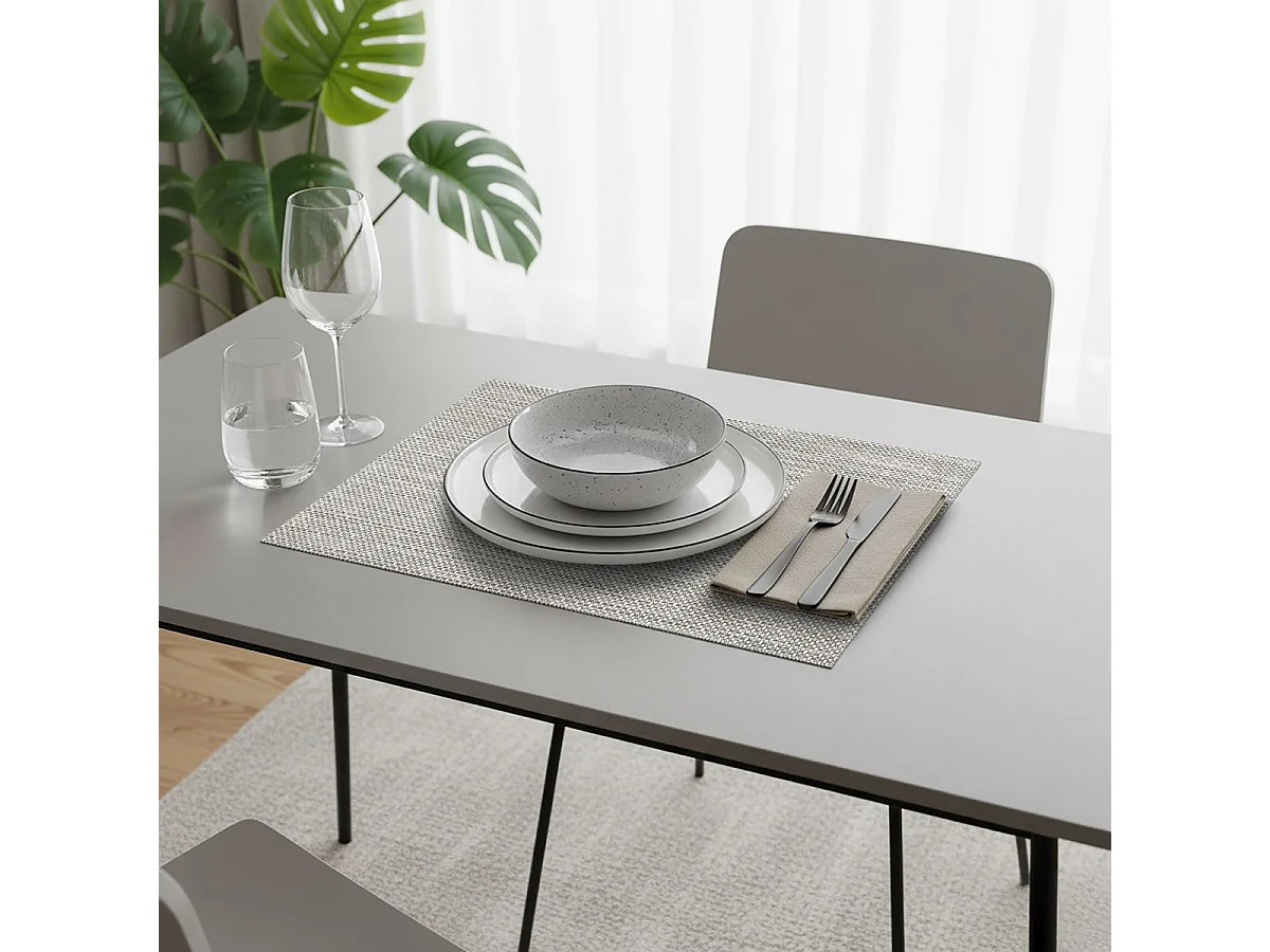 Set de Table Métallisé "Filor" 30x45cm Gris