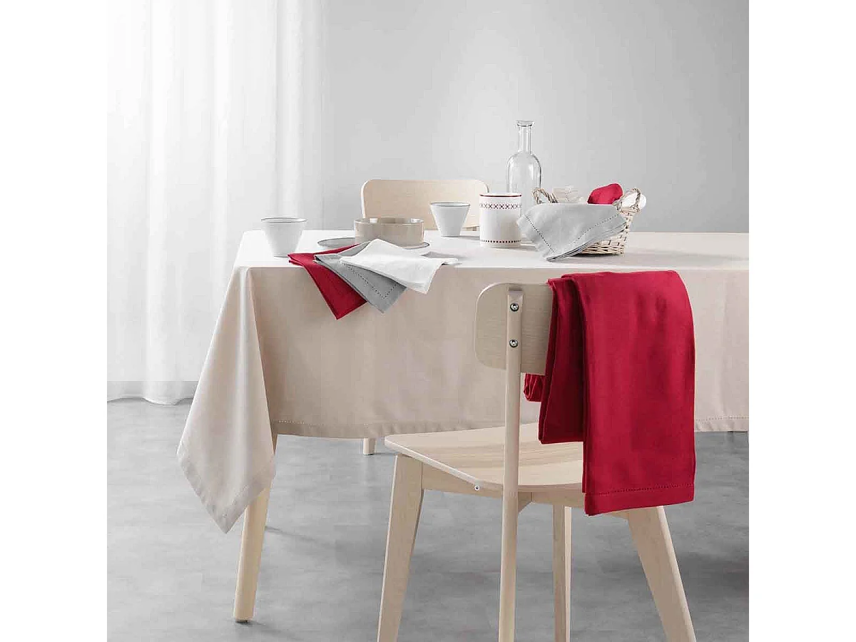 Nappe Rectangulaire "Charline" 140x240cm Rouge