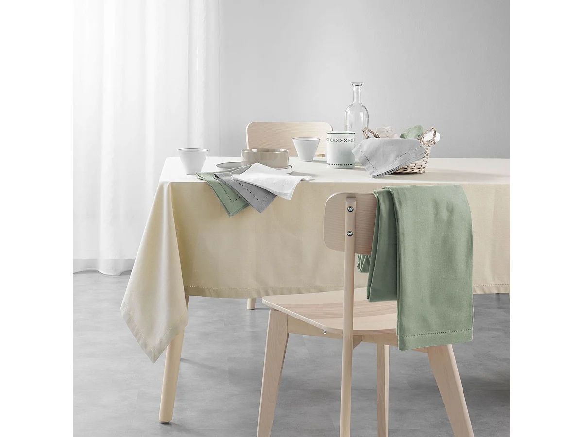 Nappe de Table Uni "Charline" 140x240cm Kaki