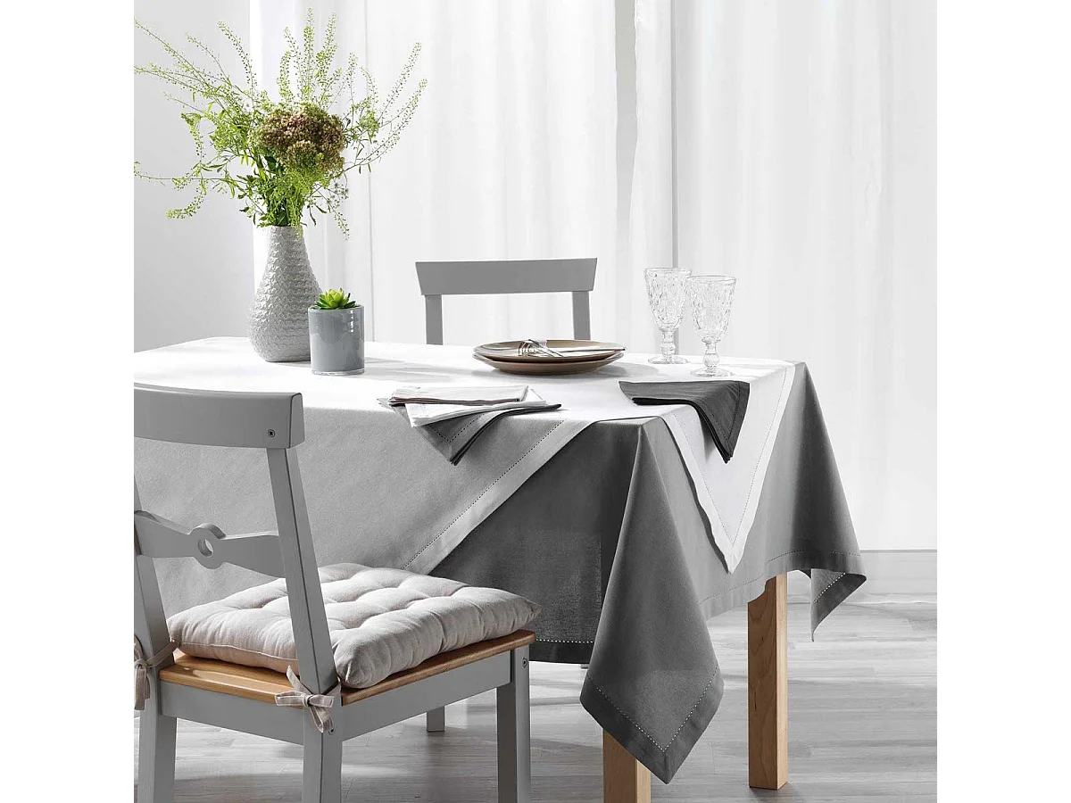 Nappe de Table Uni "Charline" 140x240cm Blanc