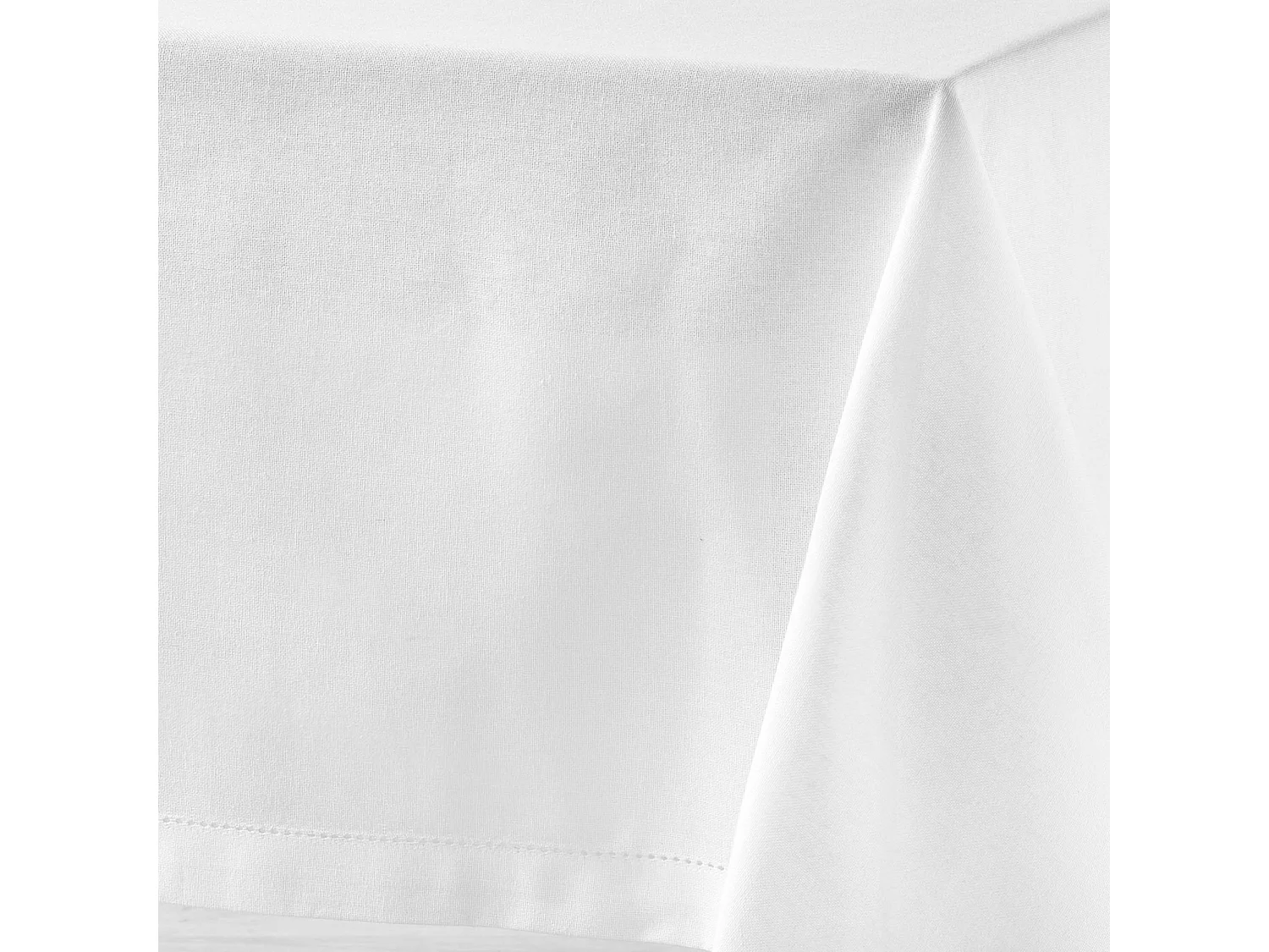 Nappe de Table Uni "Charline" 140x240cm Blanc