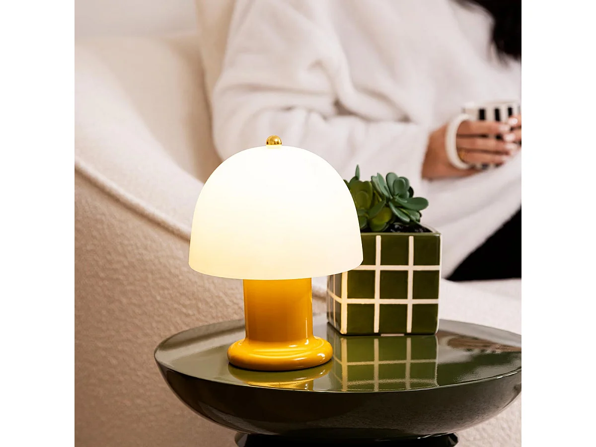 Lampe à Poser LED "Rick" 21cm Jaune