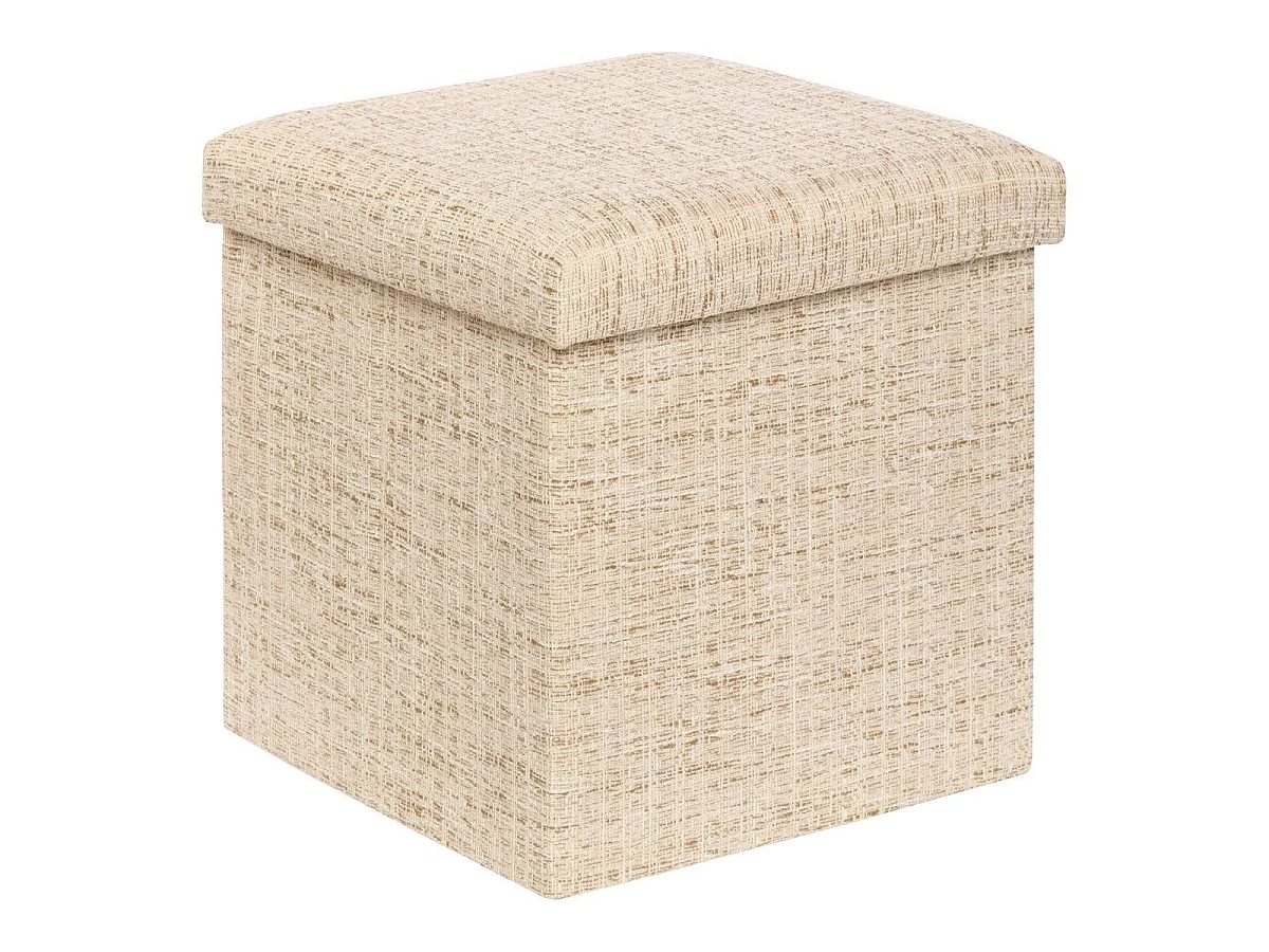 Pouf Coffre Pliable "Olma" 38cm Crème