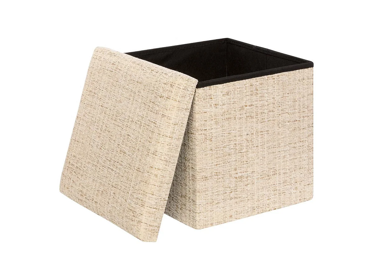 Pouf Coffre Pliable "Olma" 38cm Crème