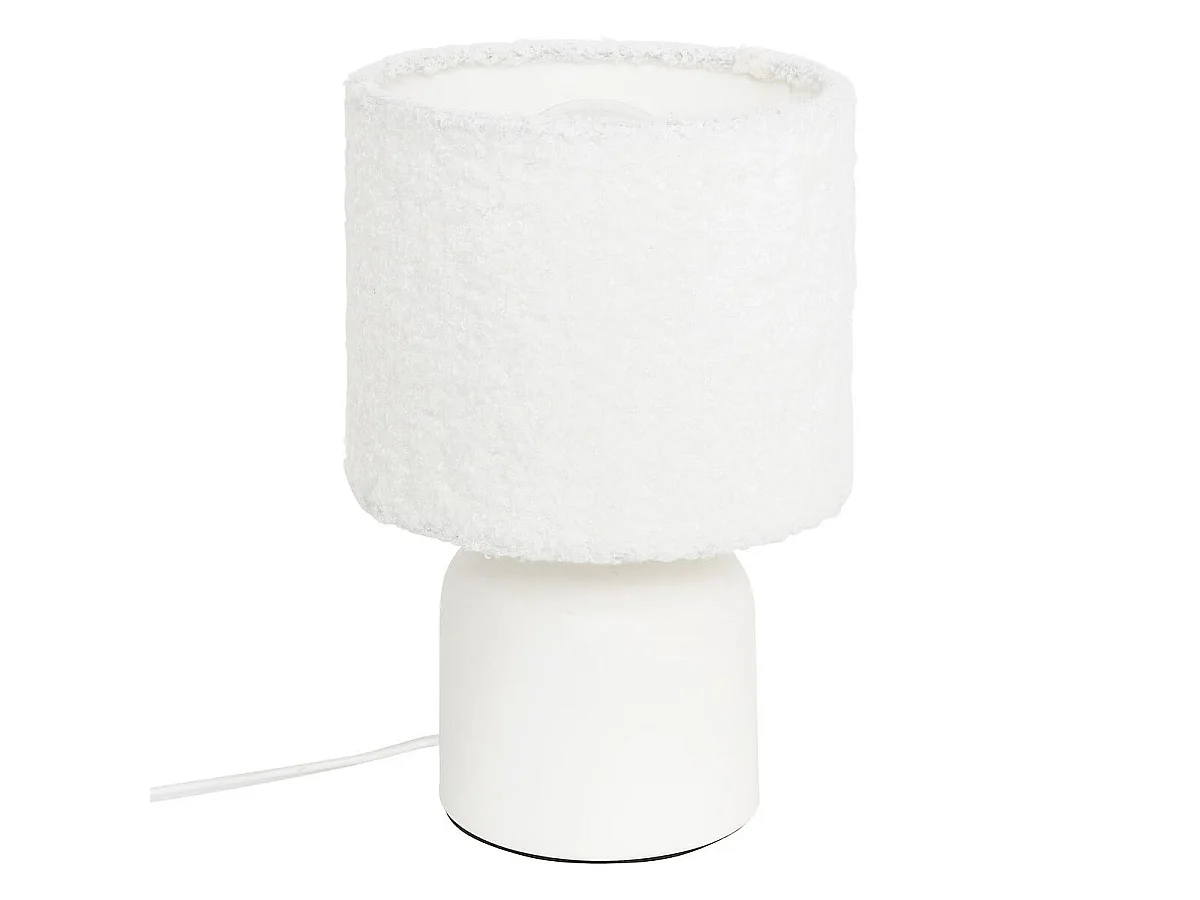 Lampe à Poser Bouclette "Bona" 22cm Blanc