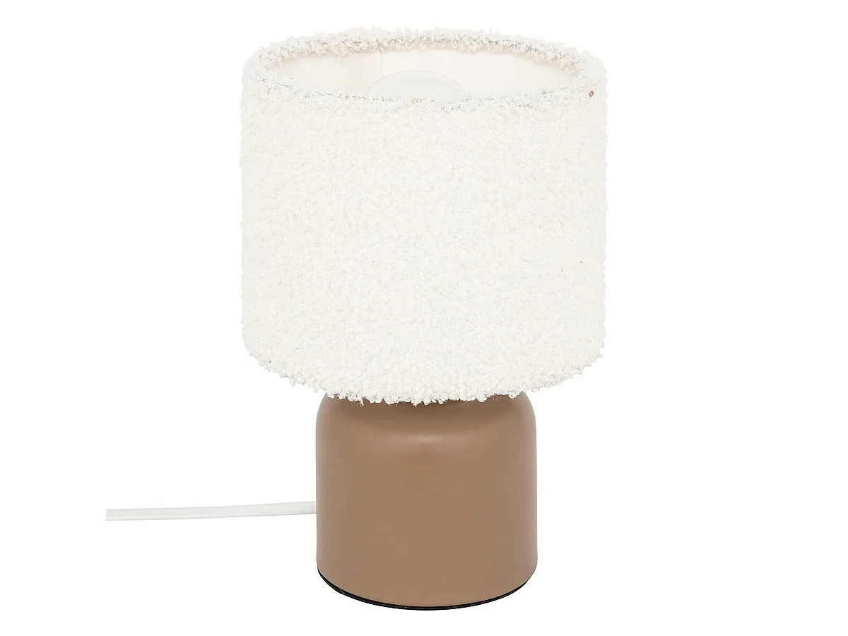 Lampe à Poser Bouclette "Bona" 22cm Marron