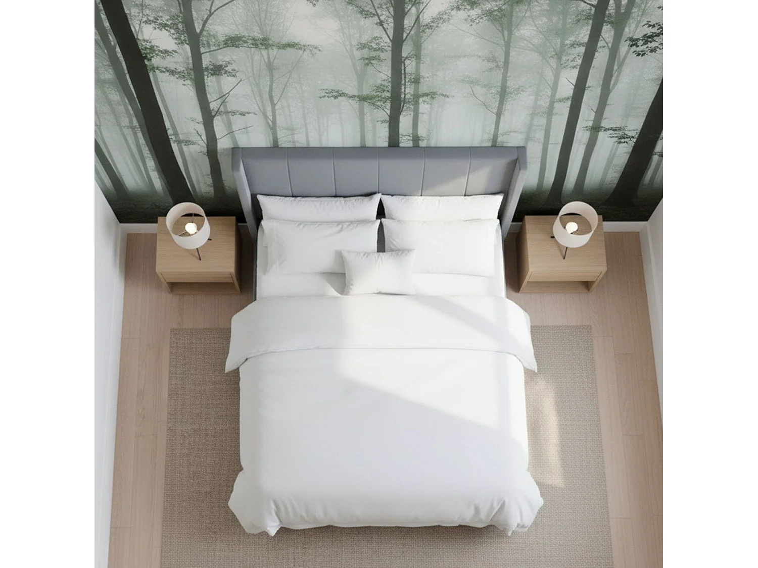 Pack Lit-coffre Magorial + Matelas Bedream 140x190cm Velours Gris