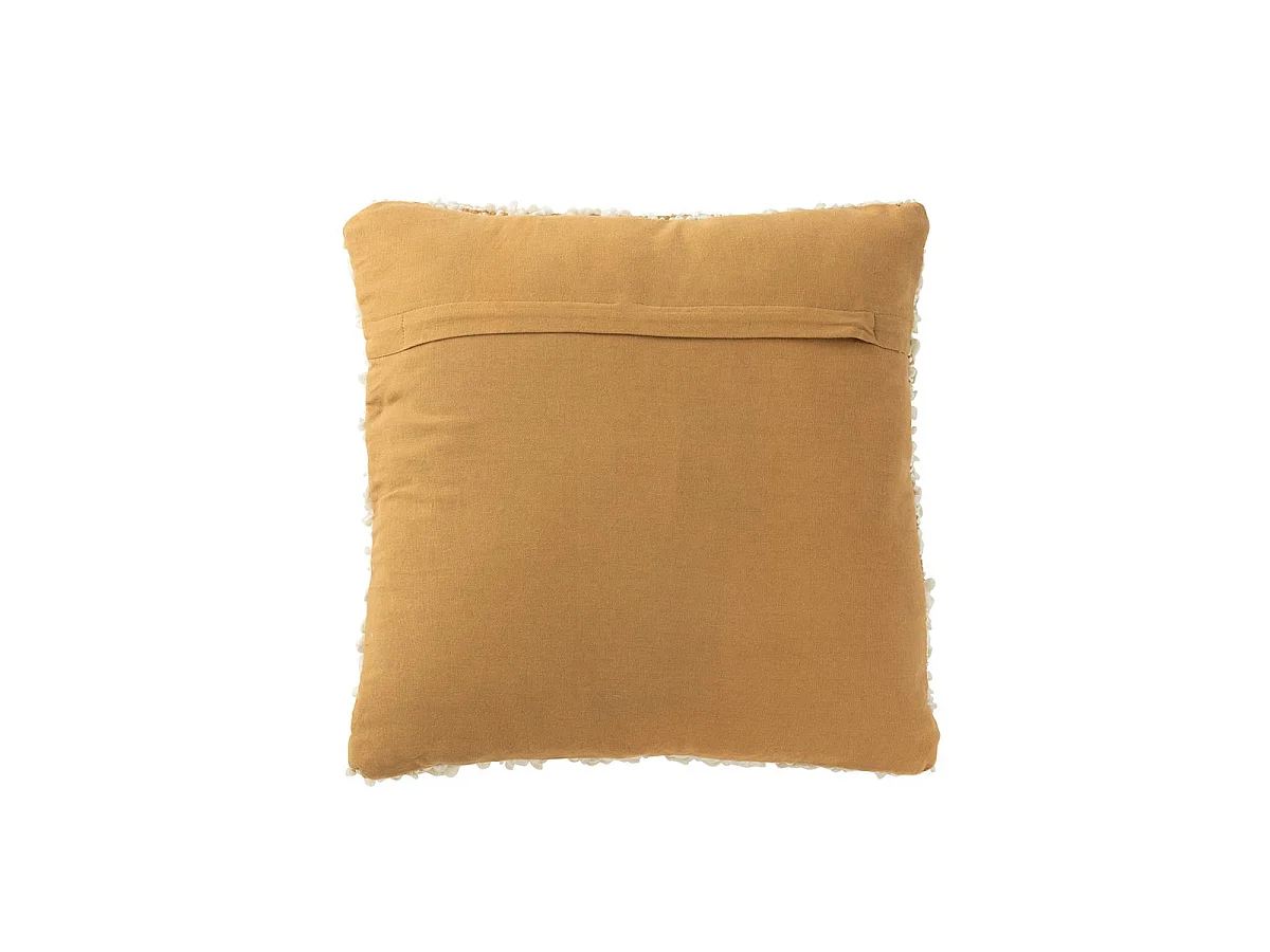 Coussin Bouclette "Elvia" 45x45cm Camel & Crème