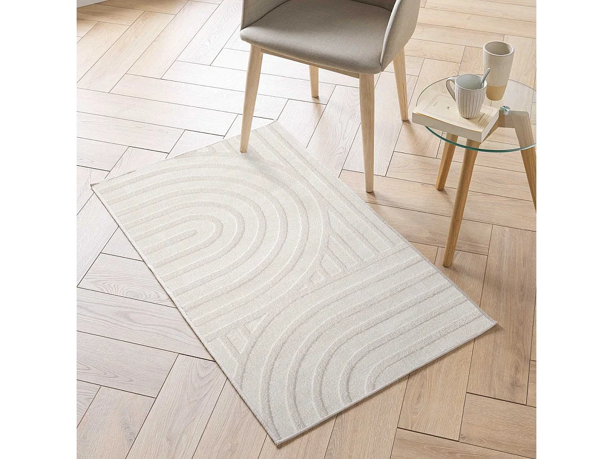 Tapis Déco en Relief "Maximus" 60x110cm Naturel