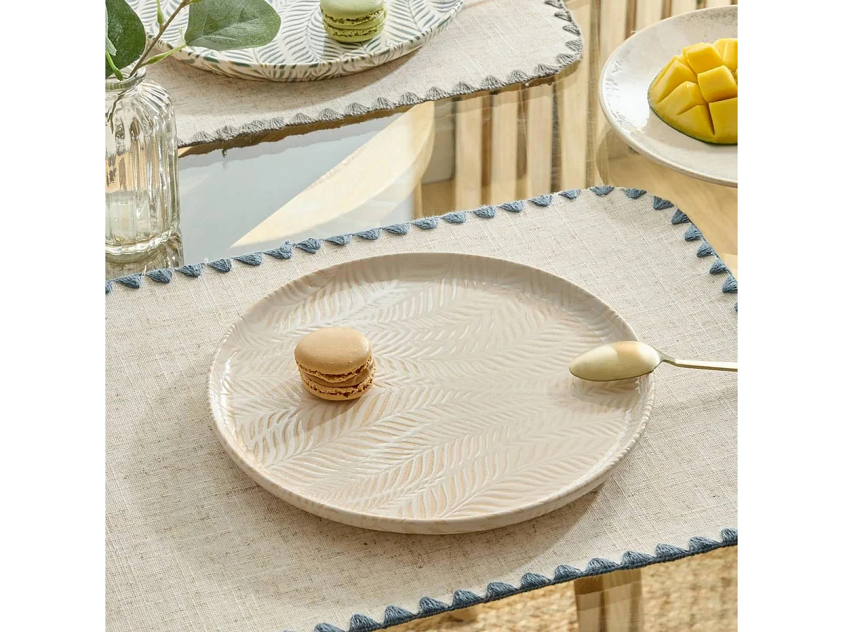 Lot de 6 Assiettes à Dessert "Gina" 22cm Crème